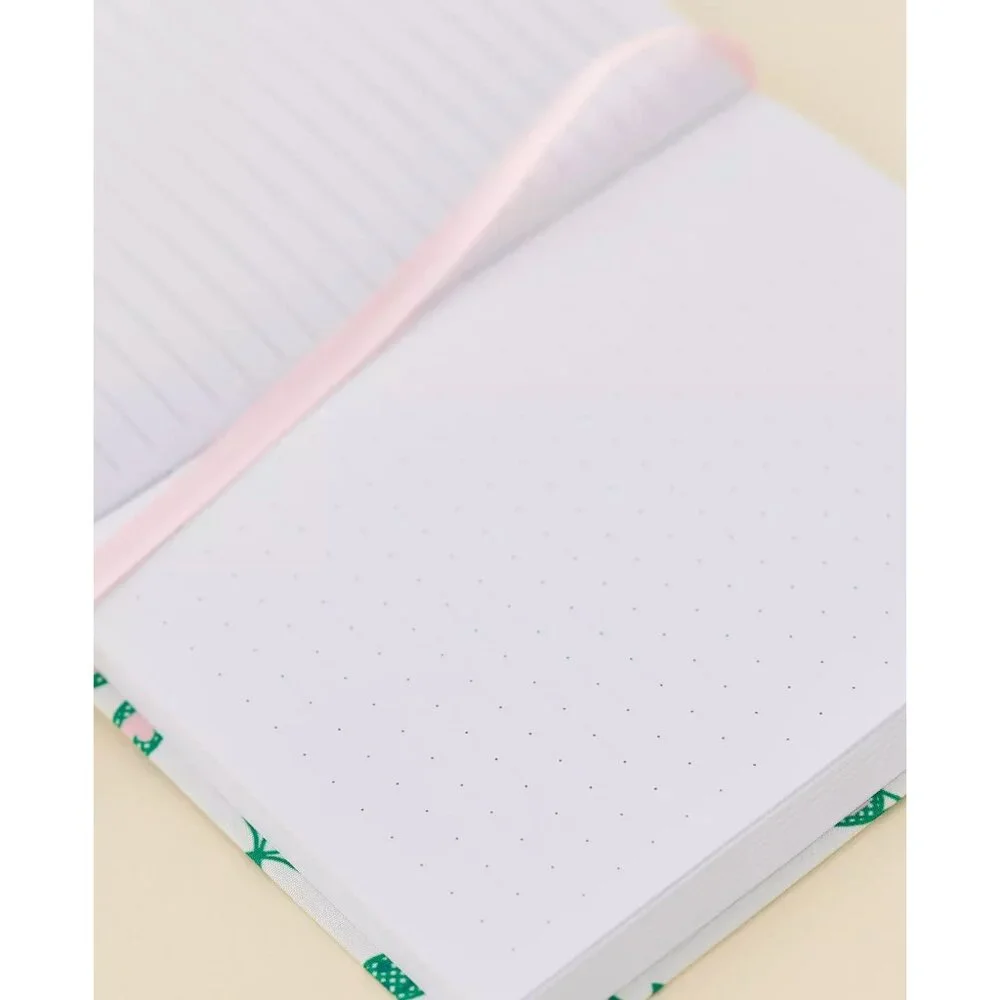 URBAN OUTFITTERS White Green Tennis Rackets Small Pocket Journal Notebook NEW